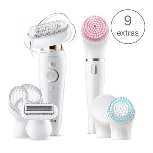 Braun Silk-épil 9 Flex 9100 BS 40 pinças Dourado, Branco