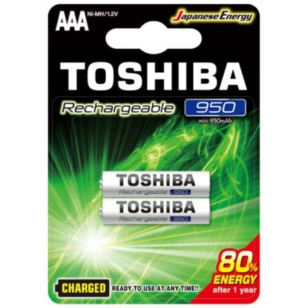 PACK DE 2 PILAS AAA TOSHIBA RECHARGEABLE 1.2V RECARGABLES