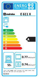 FOGÃO COM FORNO MEIRELES E 604 W.1 VITROCERÂMICA 4 ZONAS