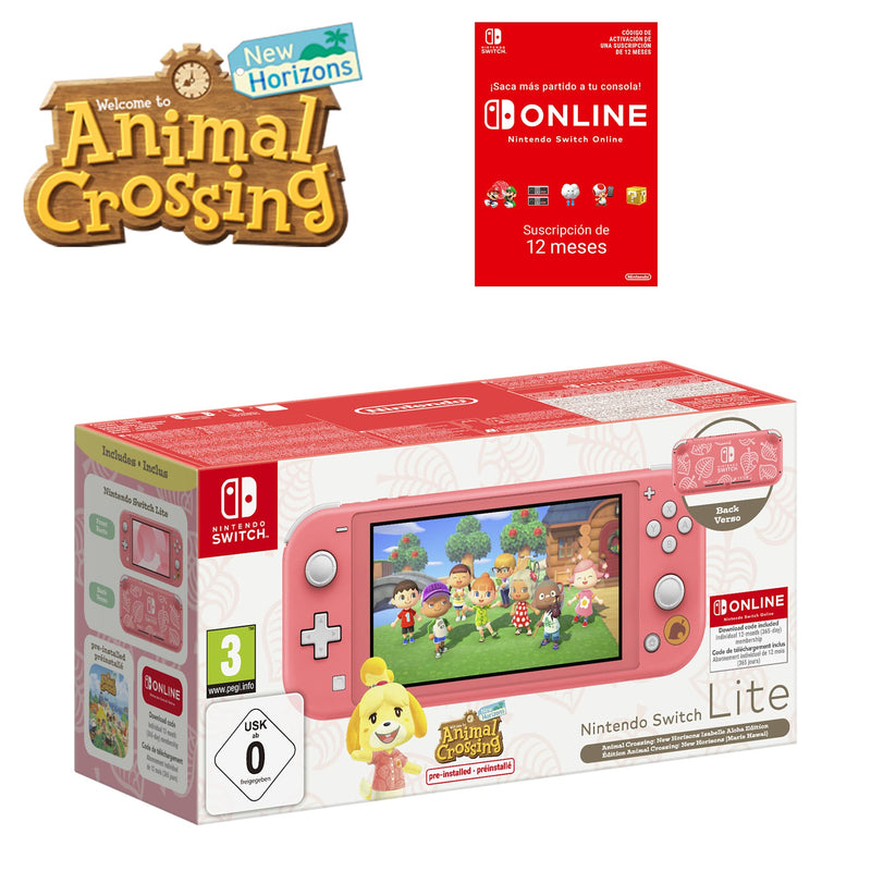 CONSOLA NINTENDO SWITCH LITE CORAL PACK ALOHA