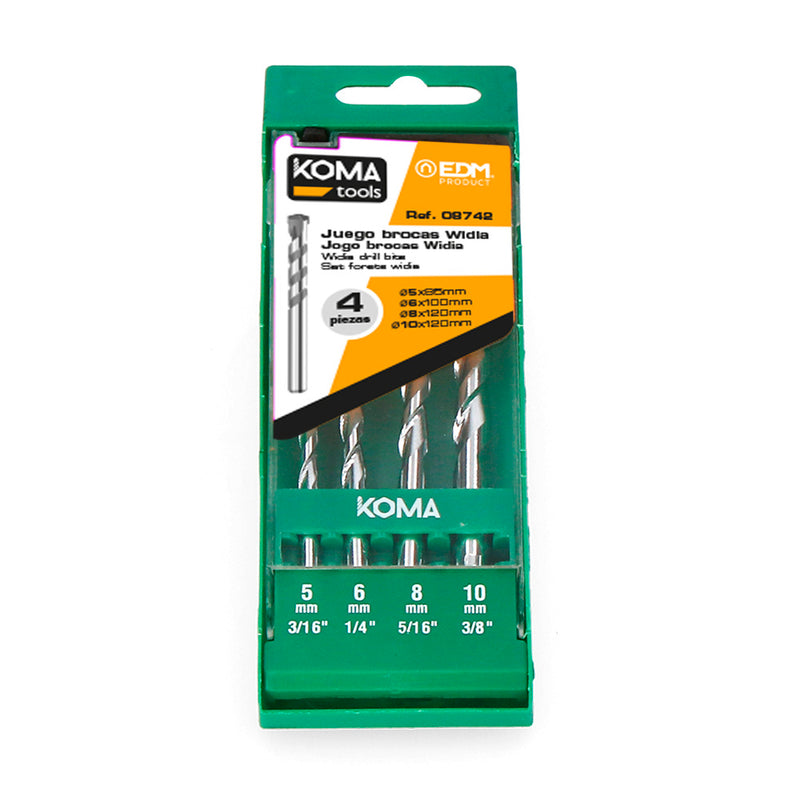 JOGO DE 4 BROCAS WIDIA STANDARD KOMA TOOLS