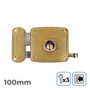 FECHADURA ESQUERDA 100MM 3 CHAVES INCLUIDAS EDM