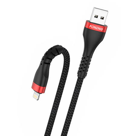 FONENG CABO USB PARA LIGHTNING, X82 IPHONE 3A, 1M PRETO