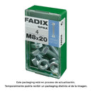 CAIXA S 4 UNID. PARAFUSO METRICO CAB HEX+PORCA ZINCO M 8X20MM FAD
