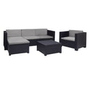 CONJUNTO JARDIM/TERRAÇO SOFÁ+CADEIRÃO+MESA SOFÁ: 190X66X72 CADEIR