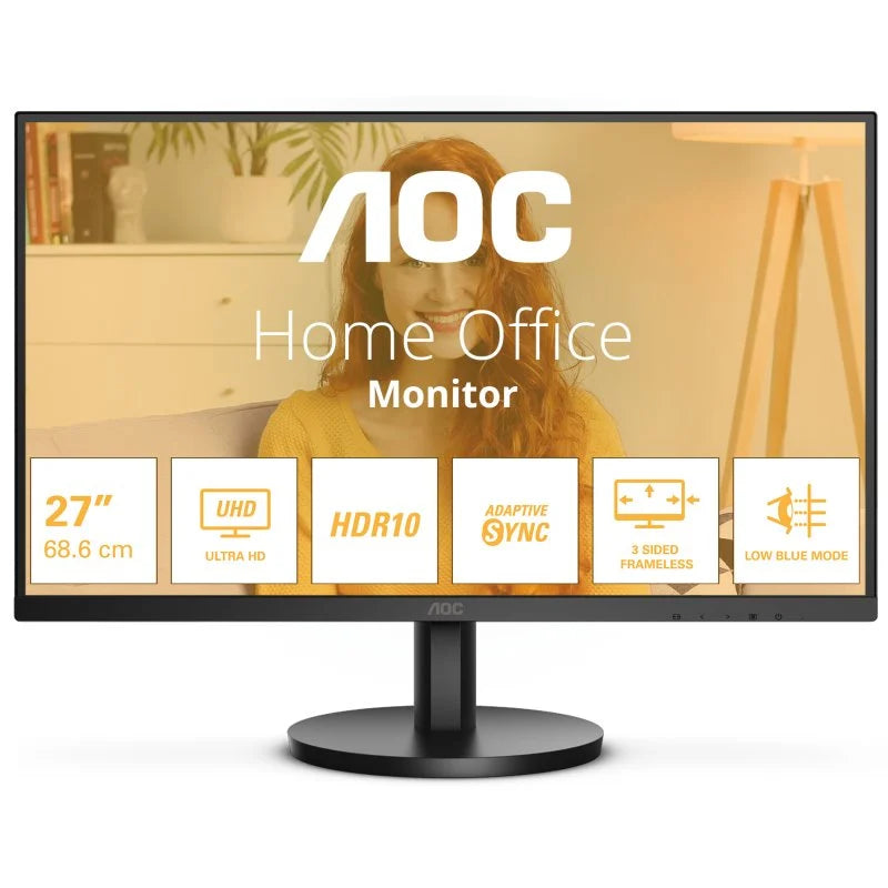 MONITOR PROFESIONAL AOC U27B3M 27" 4K MULTIMEDIA NEGRO