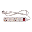 BASE MÚLTIPLA, 4 TOMADAS, SCHUKO 2P+T, 16 A 250 V~, 1,5 M CABO, C
