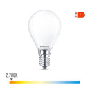 LÂMPADA ESFÉRICA LED E14 4,3 W 470LM 2700K LUZ QUENTE Ø4,5X8,2CM