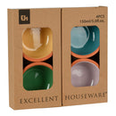 SET 4 BACIAS PARA APERITIVOS DE BARRO COR TERRACOTA 150ML Ø10,4X4