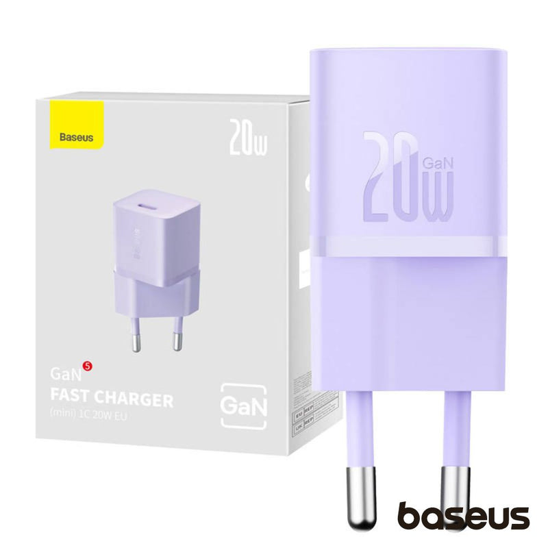 ALIMENTADOR COMUTADO MINIATURA USB-C 20W GAN5 BASEUS