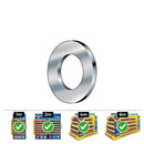 CAIXA 500 UNID. ANILHA LISA DIN/REF 125A Ø6MM ZINCADO CELO