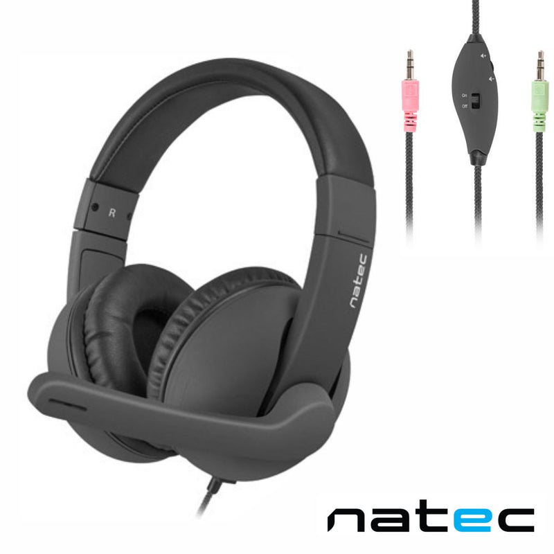 AUSCULTADORES STEREO C MICROFONE NATEC