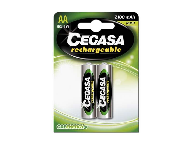 CEGASA HR6 PACK DE 2 PILAS RECARGABLES AA 2100MAH - TECNOLOGIA RT