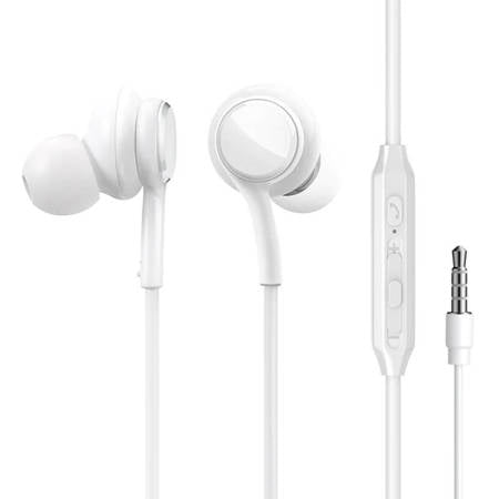 WIRED EARPHONES JR-EW02, HALF IN EAR (WHITE)