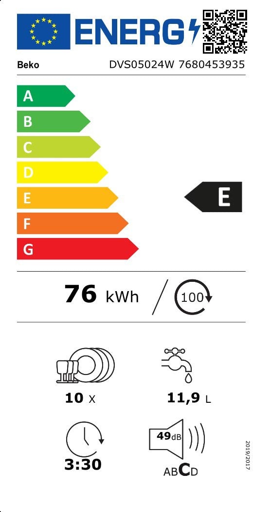 BEKO MAQUINA LOUÇA 5 PROG 45CM 10 TALHERES (E)