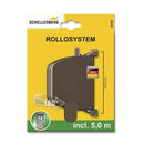 ENROLADOR DE EXTERIOR GIRATORIO 180° COM 5M DE FITA CASTANHO 28X1