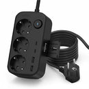 EXTENSÃO HUSLOG 3T-USB(2A+ 2C)1,4M-HUS1056 ( 3 TOMADAS CA - 2