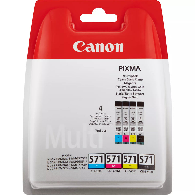 PACK 4 TINTEIROS CANON CLI-571