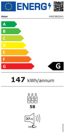CAVE VINHOS 58 GARRAFAS HAIER HWS58GGH1 PRETA
