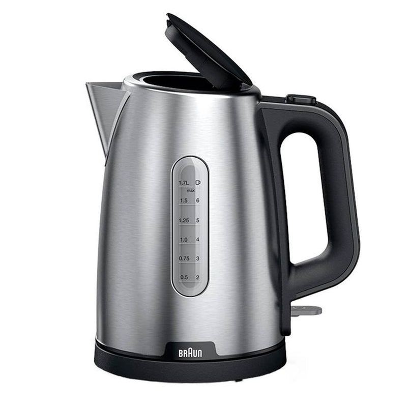 Braun WK 1500 chaleira elétrica 1,7 l 2200 W Preto, Aço inoxidáve