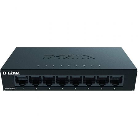 D-Link DGS-108GL Não-gerido Gigabit Ethernet (10/100/1000) Preto