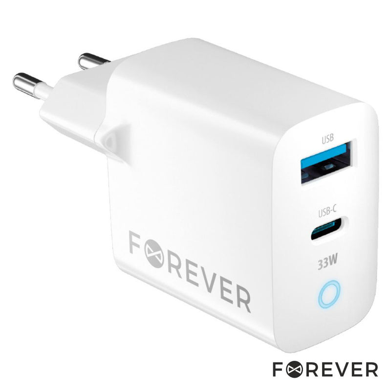 ALIMENTADOR COMUTADO 1XUSB-C1XUSB-A PDQC 33W GAN FOREVER