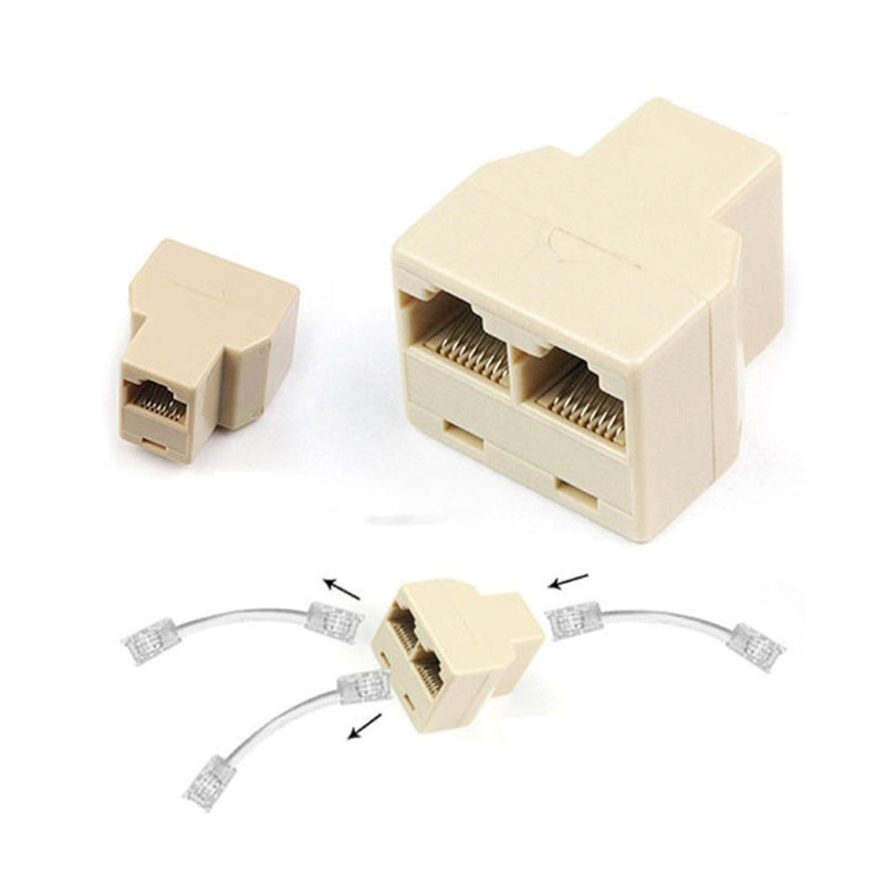 FICHA ADAPTADORA RJ45 FÊMEA P 2 RJ45 FÊMEA