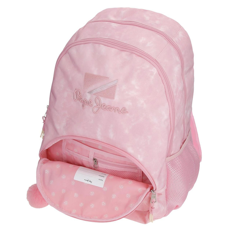 MOCHILA ESCOLAR PEPE JEANS HOLI 44CM COR DE ROSA