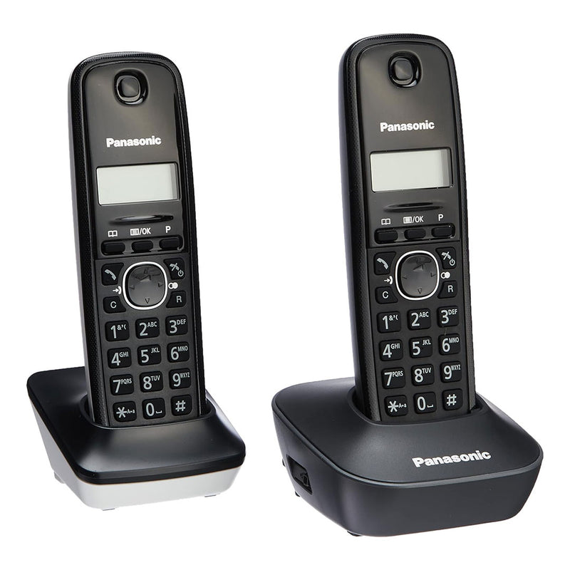 TELÉFONO INALÁMBRICO PANASONIC KX-TG1612SP1 PACK DUO NEGRO