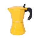 CAFETEIRA DE ALUMÍNIO DE 6 CHÁVENAS MOD: ´´PETRA´´ COR MOSTARDA
