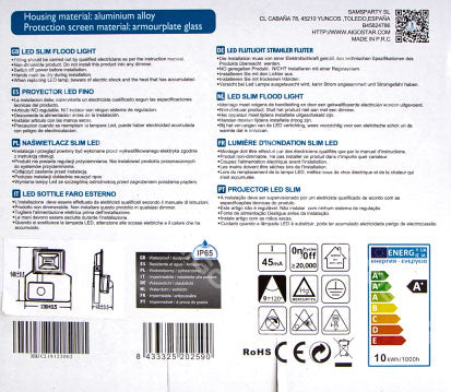 PROJETOR LED C/ SENSOR MOVIMENTO IP65 220V 10W 4000K 900LM