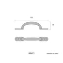 PUXADOR PLANO 155MM H° PRETO EDM