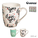 CHÁVENAS LOVE YOU, MODELOS SORTIDOS, 350 ML, PACK 6 UN.