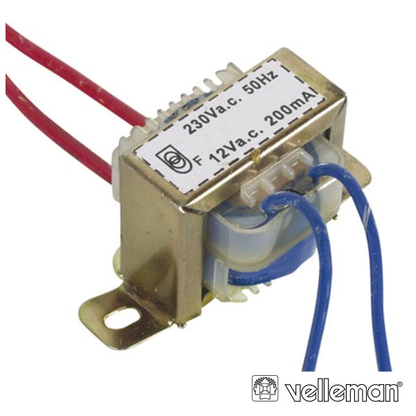 TRANSFORMADOR 2.4VA 1X12V VELLEMAN