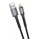 CABO USB PARA LIGHTNING FONENG X83, 2,1A, 1M (PRETO)