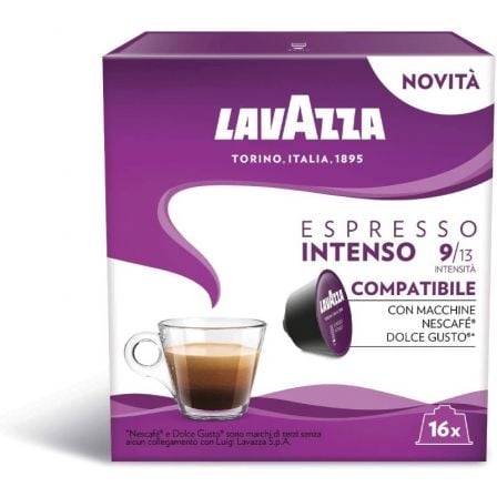 16 CÁPSULAS LAVAZZA ESPRESSO INTENSO PARA MÁQUINA DE CAFÉ DOLCE G