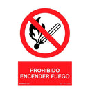 SINAL ´´PROHIBIDO ENCENDER FUEGO´´, PVC, 30 X 40 CM