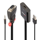 Lindy 38284 adaptador de cabo de vídeo VGA (D-Sub) + 3.5mm HDMI +