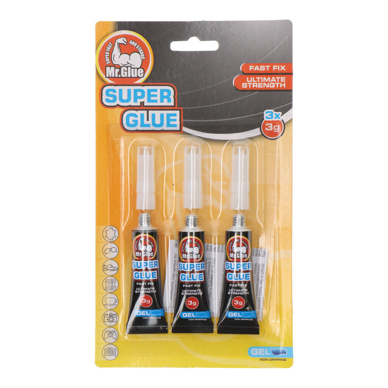 S.OF CYANOCRYLATE GEL GLUE , 3X3G, 069780 MR.GLUE