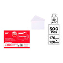 ENVELOPES COMERCIAIS BRANCOS AUTOADESIVOS, 176 X 120 MM, 500 UN