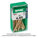 CAIXA 10 UNID. PARAFUSO MADEIRA CABEZA PLANA YELLOX 4,0X60MM SPAX