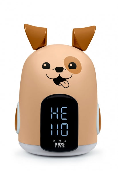 BIGBEN KIDS ALARM CLOCK WITH NIGHT LIGHT THREE BROWN DOG SOUNDS R