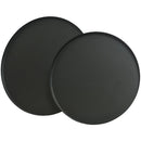JOGO DE 2 BANDEJAS DE AÇO PRETO MATE, Ø35CM.