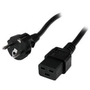 StarTech.com PXTEUC192M cabo de energia Preto 2 m CEE7/7 Acoplado