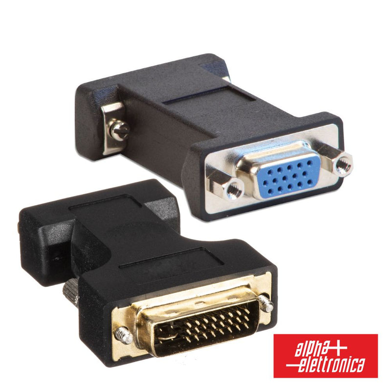 FICHA ADAPTADORA DVI-I DUAL LINK MACHO  VGA FÊMEA