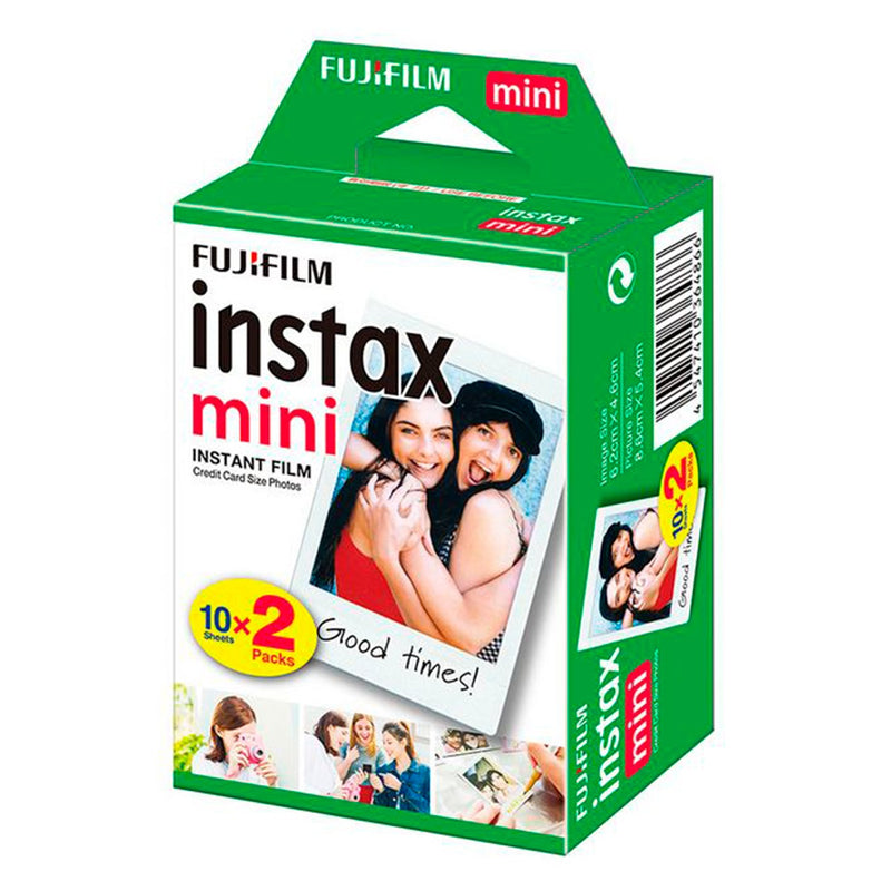 CARGA FUJIFILM INSTAX MINI GLOSSY (2X10 FOLHAS) TAMANHO DA IMAGEM