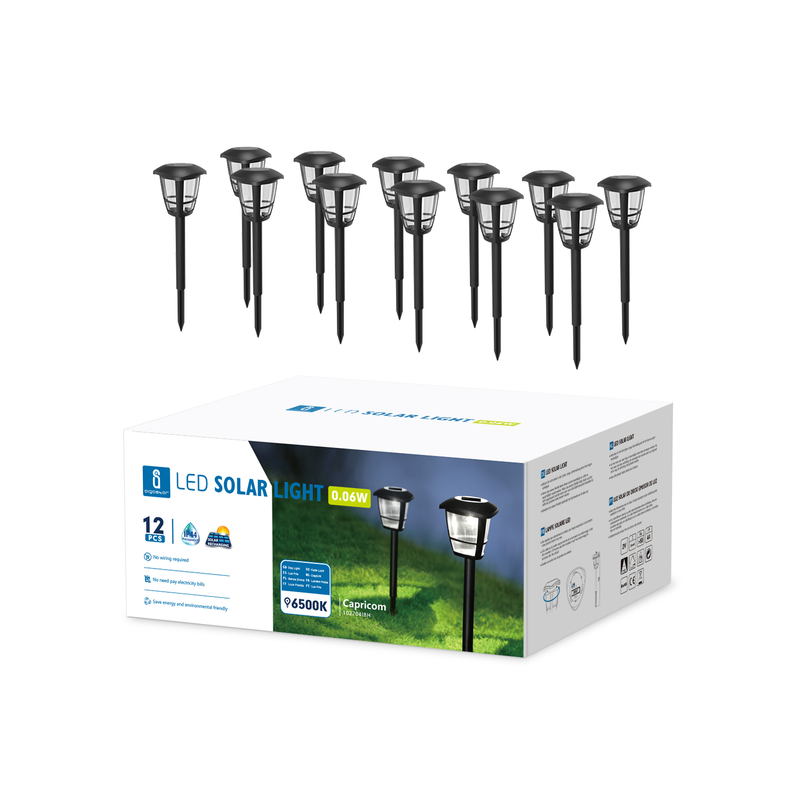 LUZES SOLARES LED PARA RELVA (12 UNIDADES) 6500K