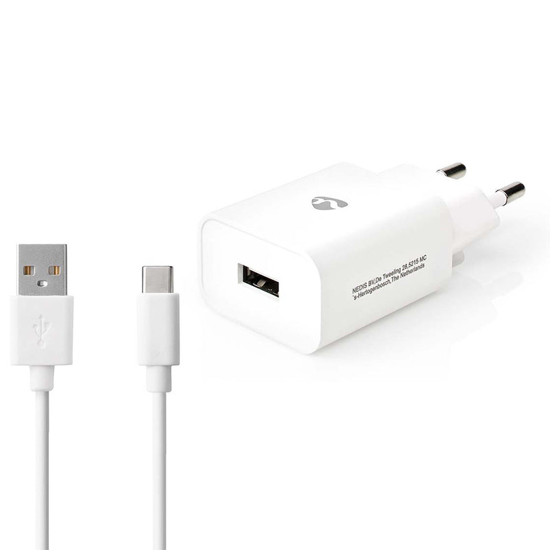 NEDIS CARREGADOR 1.0 USBA C/ CABO MICRO USB BRANCO