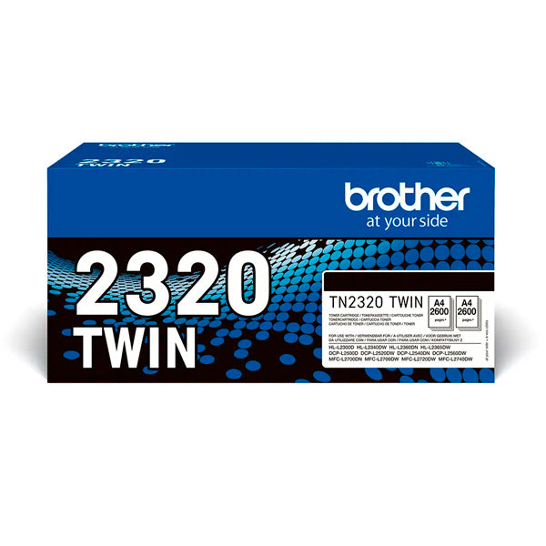 PACK DE 2 TONERS ORIGINAIS BROTHER PRETOS DE ALTA CAPACIDADE