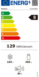 FRIGORÍFICO COMBINADO SIEMENS KG39NSBBF( TOTAL NO FROST  - PRETO